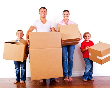 Packing boxes and household items for a Soho move
