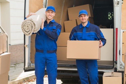 Packing and preparing items for a Soho man and van move