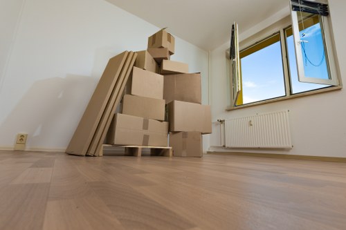 Removal team planning a move in Soho street
