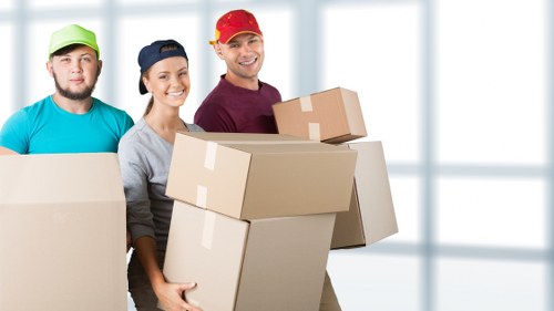 Removal workers carrying out a risk assessment before a Soho move
