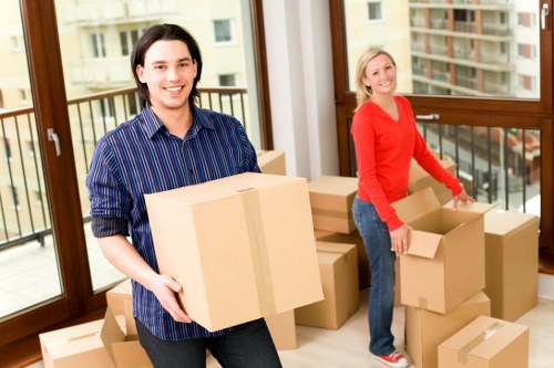 Loading items into a van for a Soho relocation
